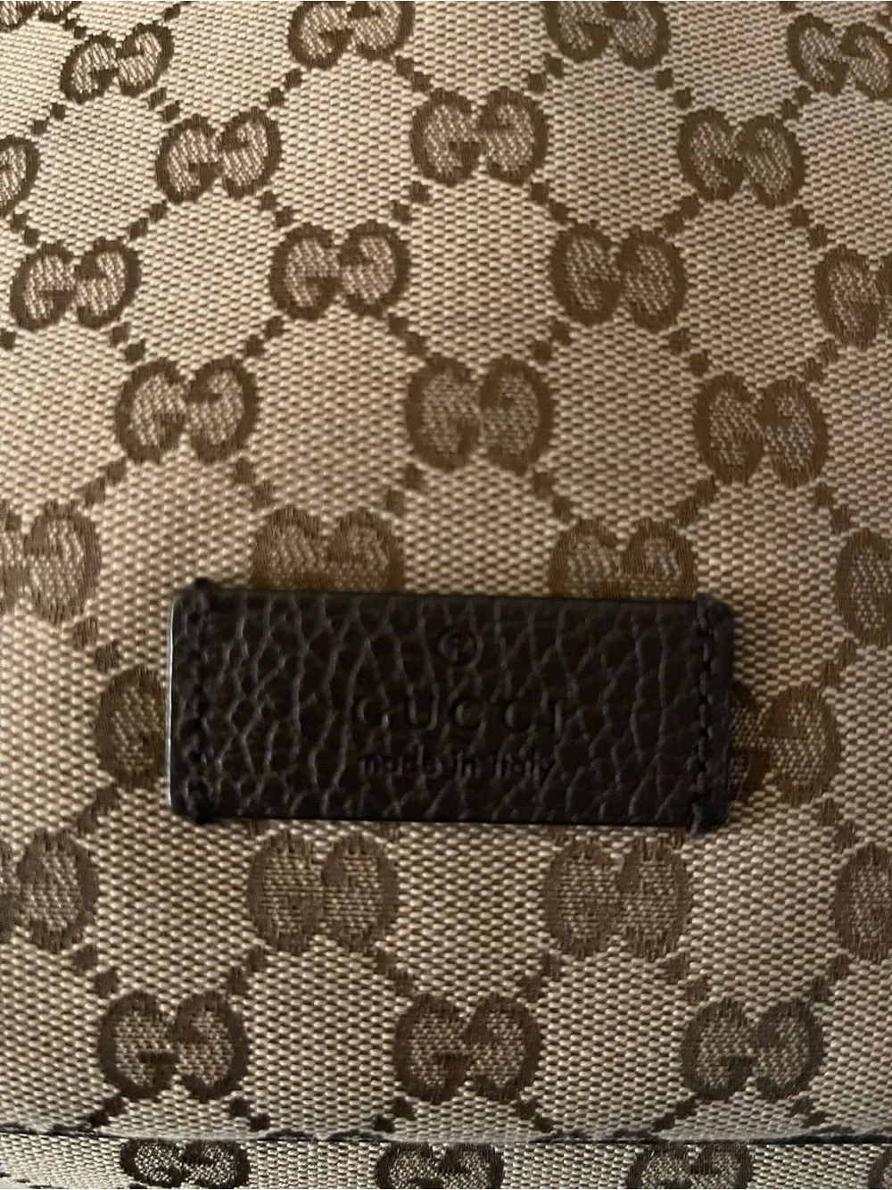 Gucci Beige and Brown Signature Canvas Backpack Insert
